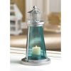 Accent Plus Tinted Glass Lighthouse Candle Lantern