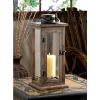 Accent Plus Rustic-Style Wood Candle Lantern - 16 inches