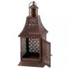 Accent Plus Bronzed Arched Roof Candle Lantern - 14 inches