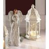 Accent Plus Vintage-Look White Candle Lantern - 16 inches