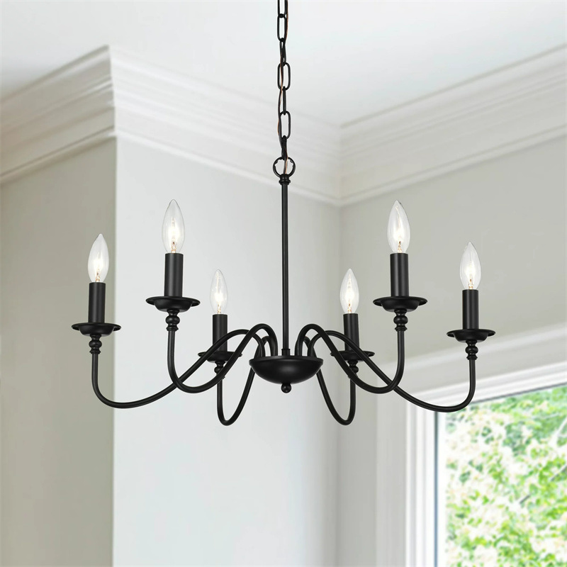 Modern Farmhouse 6-Light Chandelier Ceiling Mount 24.8