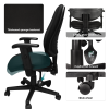 Office Chair with soft pad custion;  and 2d armrest ;  tilt function max degree is 135 Â°;  300LBS;  Black