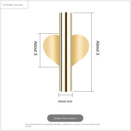 Modern simple wall; floral ware; living room; wall; vase; Nordic gold; perforated free wall decoration; pendant (size: Gold heart bottom)