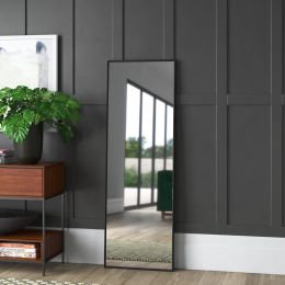 Contemporary Full Length Mirror,59"x 20" (Color: black)