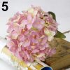 1 Bouquet Faux Artificial Silk Flower Hydrangea Leaves Wedding Party Decor Craft